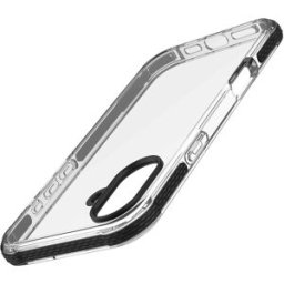 Cellular Line Custodia iPhone 16 Plus Tetra Force Strong Guard Trasparente / Nero