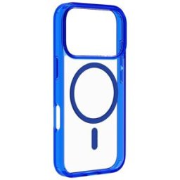 Cellular Line Custodia iPhone 17 Pro Max Iconic Magsafe Trasparente/Blu