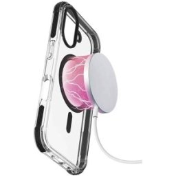 Cellular Line Custodia iPhone 16 Tetra Force Strong Guard Magsafe Trasparente / Nero