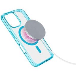 Cellular Line Custodia iPhone 16 Pro Max Iconic Magsafe Trasparente / Azzurro