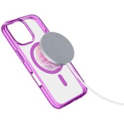 Cellular Line Custodia iPhone 16 Pro Max Iconic Magsafe Trasparente / Rosa