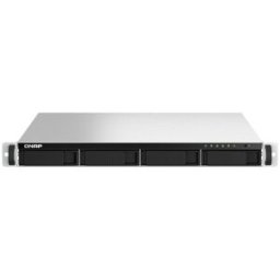 QNAP TS-464U-RP NAS Rack (1U) Intel® Celeron® N5095 8 GB DDR4 0 TB QNAP Turbo System Alluminio, Nero (TS-464U-RP-8G)