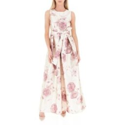 CHARM'S COUTURE Abito lungo in mikado AVORIO 42