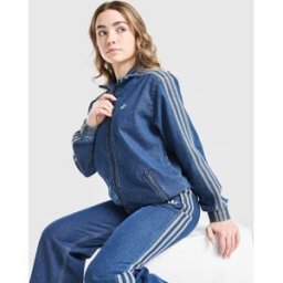Adidas Giacca della Tuta Firebird Denim Bambina Junior - Blu, blu blu Bambino taglia 15-16Y