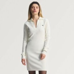 Adidas Abito a maniche lunghe con colletto XL Off White