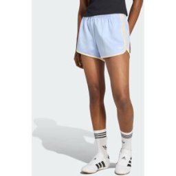Adidas SHORT 3S SPRINTER IN RASO XS Blue Dawn / Warm Vanilla