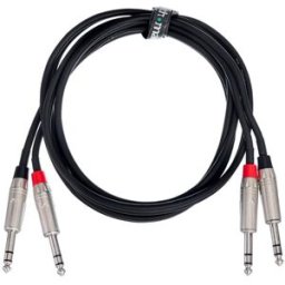 the sssnake Dual Patch Cable 1.8m nero