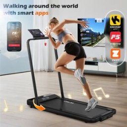 Oyajia Tapis roulant con telecomando, app e controllo pulsanti Display a LED Clip di sicurezza Musica Bluetooth Silenzioso per casa/ufficio Senza corrimano