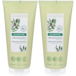 Klorane Crema Doccia Nutritiva al Cupuaçu BIO Profumo Latte di Mandorla 200ml - Pelle da secca a molto 2x200 ml