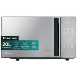 Hisense MICROONDE H20MOMBS4HG, capacità 20 l, potenza microonde max 700 W, Funzione grill, Potenza grill 800 5 livelli di potenza, Specchio