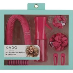 altri brand Set arricciacapelli senza calore in velluto rosa