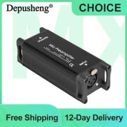 DEPUSHENG Microfono Preamp Gain Booster deusheng MX2 per microfono dinamico Max 75db guadagno per Podcast vocale Home Studio Recording