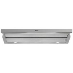 SMEG KSET999XE - Cappa a schermo piatto, con maniglia, argento, fino a 664 m³/h, circa 90 cm