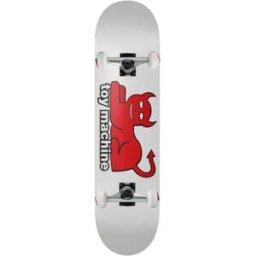 Toy Machine Skateboard 8.00 Devil Cat White One Size