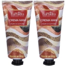 Euphidra Crema Mani Fiori di Cotone 2x50 ml