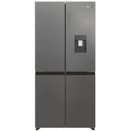 Candy Frigorifero americano CFQQ5T817EWPS, Sistema Multi Flow: Sì; raffreddamento frigorifero: No Frost; congelatore: Frost, Capacità netta totale 463 l, Rumorosità: 35 dB(A), Dispenser acqua, Dimensioni: L 83,3 cm A 181,5 P 65 cm, Inox Look, Classe E