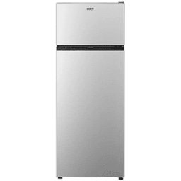 Candy FRIGORIFERO COMBINATO CNDQ2S514EX, Capacità netta totale 206 l, Rumorosità: 39 dB(A), 4 ripiani, Dimensioni: L 54,5 cm A 143 P 54,6 cm, Inox, Classe E