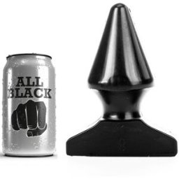 Plug Anale Conico All Black — 17 cm