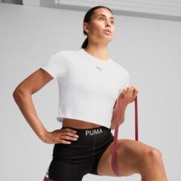 PUMA T-shirt TAD ESSENTIALS da donna, Abbigliamento, Bianco, XS
