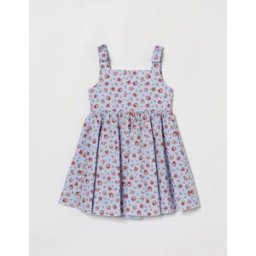 Dolce&Gabbana Abito in cotone con stampa floreale e check Rosa Taglia 8