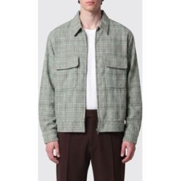Needles Giacca camicia Dobby Grid in misto rayon con motivo check e tasche a toppa Verde Taglia L