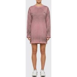 Diesel Abito D-Aliene in cotone Rosa Taglia S