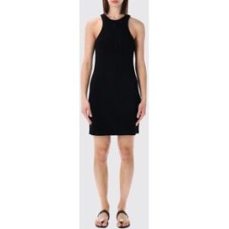 Anine Bing Abito mini in cotone stretch Nero Taglia L