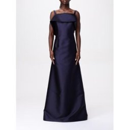 Alberta Ferretti Abito in misto seta Blue Taglia 48
