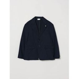 Manuel Ritz Giacca monopetto in cotone Blue Taglia 10