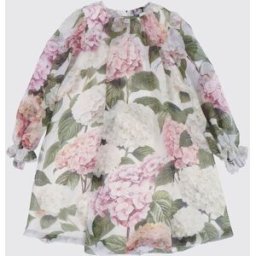 Dolce&Gabbana Abito mini in chiffon con stampa floreale Fantasia Taglia 24M