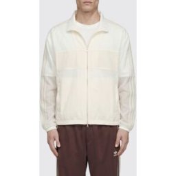 Adidas Giacca a vento in nylon riciclato con collo alto e zip Beige Taglia L