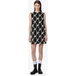 Moschino - Abito in panno di lana con fiocchi - Nero 44