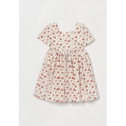Dolce&Gabbana Abito in cotone con stampa floreale Rosa Taglia 24M