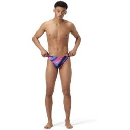 Speedo Costume Da Bagno A Slip Allover Digital 5cm Razor Sharp / Diva UK 26
