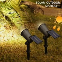 Heinast Faretti a luce solare a LED 9/4 Luci impermeabili IP65 per esterni Luminosità regolabile per l'arredamento del patio del vialetto del cortile del giardino