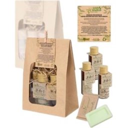 Tirolix Set 40 Pezzi Set con Gel Doccia Shampoo Latte Corpo e Sapone Mani Biorganical Eco