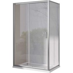 Tecnomat PORTA DOCCIA GATE SCORREVOLE 120cm LATO FISSO 80cm H190 VETRO 6mm TRASPARENTE PROFILO CROMO
