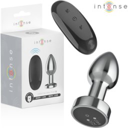 INTENSE ANAL TOYS Plug Anale Vibrante con Telecomando Intense — Metallo, Taglia S