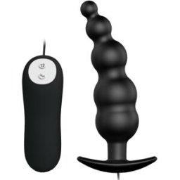 PRETTY LOVE BOTTOM Plug Anale Vibrante Pretty Love — Silicone, 12 Modalità, Nero