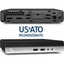 Mini PC Usato Ricondizionato HP ProDesk 400 G5 cpu Intel i5-9500T ram 8GB ssd 256GB Windows 11 Professional