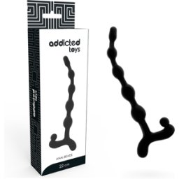 Plug Anale a Sfere Addicted Toys — 5 Palline, 22 cm, Nero