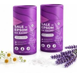 Brand Italia - 2 Sali da Bagno Epson Lavanda & Camomilla 350 g Contenitore
