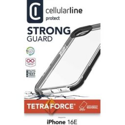 Cellular Line Custodia iPhone 16e Tetra Force Strong Guard Trasparente
