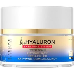 Eveline Cosmetics Bio Hyaluron 3x Retinol System crema lifting giorno e notte 50+ 50 ml