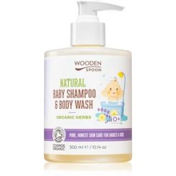 WoodenSpoon Natural shampoo e doccia gel per bambini con aroma di lavanda 300 ml