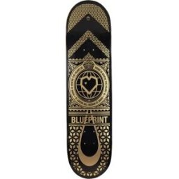 Blueprint Home Heart Tavola Skateboard (Nero/Oro) taglia 8.125
