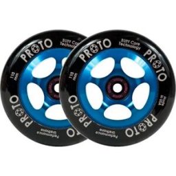Proto Spoked Sliders Ruote Monopattino Pacco da 2 (110mm - Black On Blue)