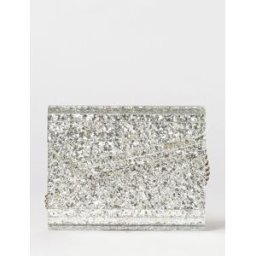 Jimmy Choo Pochette Candy in resina glitter Beige Taglia OS