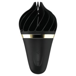 Satisfyer Sweet Treat - vibratore clitorideo ricaricabile rotante (nero)