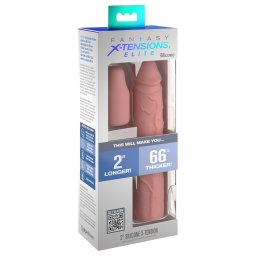 Pipedream - X-TENSION Elite 2 - preservativo penieno ritagliabile (color carne)